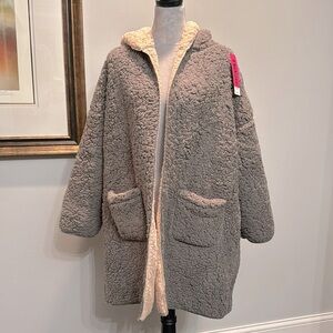 I Believe oversized warm and cozy hooded jacket shaket or sweater L/XL NWT